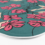 Floral Jellyfishes 1 Bath Mat Gallery Image 3