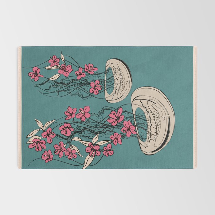 Floral Jellyfishes 1 Rug Gallery Image 2