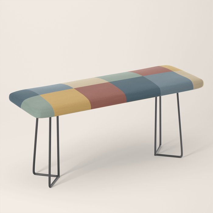 Bold Colorful Checks Pattern - Large IX Bench Gallery Image 1