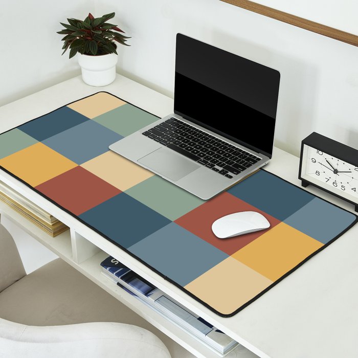 Bold Colorful Checks Pattern - Large IX Desk Mat Gallery Image 2