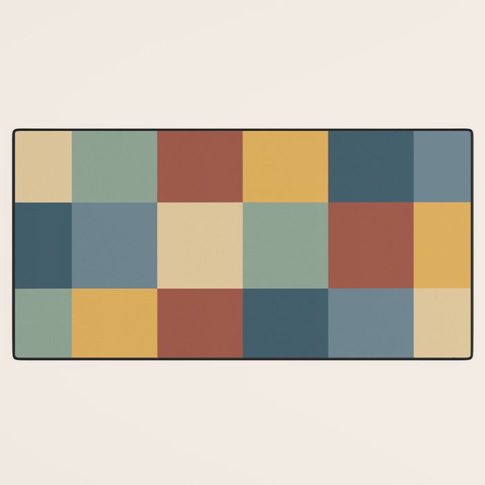 Bold Colorful Checks Pattern - Large IX Desk Mat Gallery Image 3