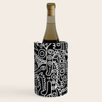Black and White Street Art Tribal Graffiti Wine Chiller Gallery Image 1