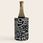 Black and White Street Art Tribal Graffiti Wine Chiller Gallery Image 3