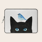 Cat and Bird Laptop Sleeve Gallery Image 1