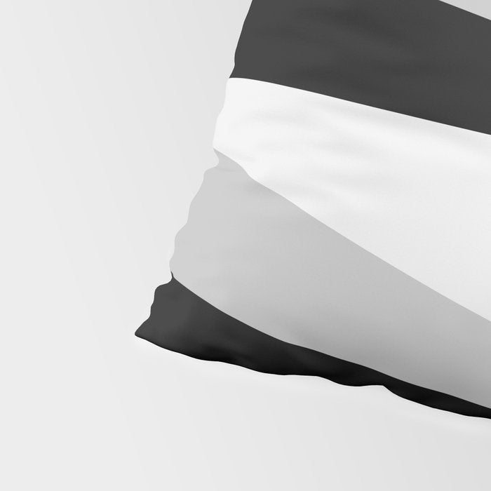 Geometric Triangles VI Black and White Pillow Sham Gallery Image 4