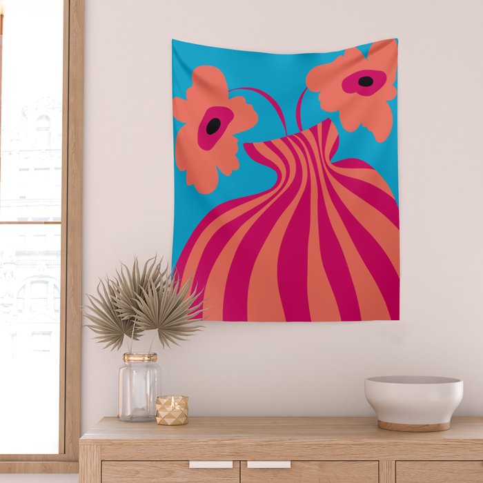 Minimalistic Vase 5 Wall Tapestry Gallery Image 2