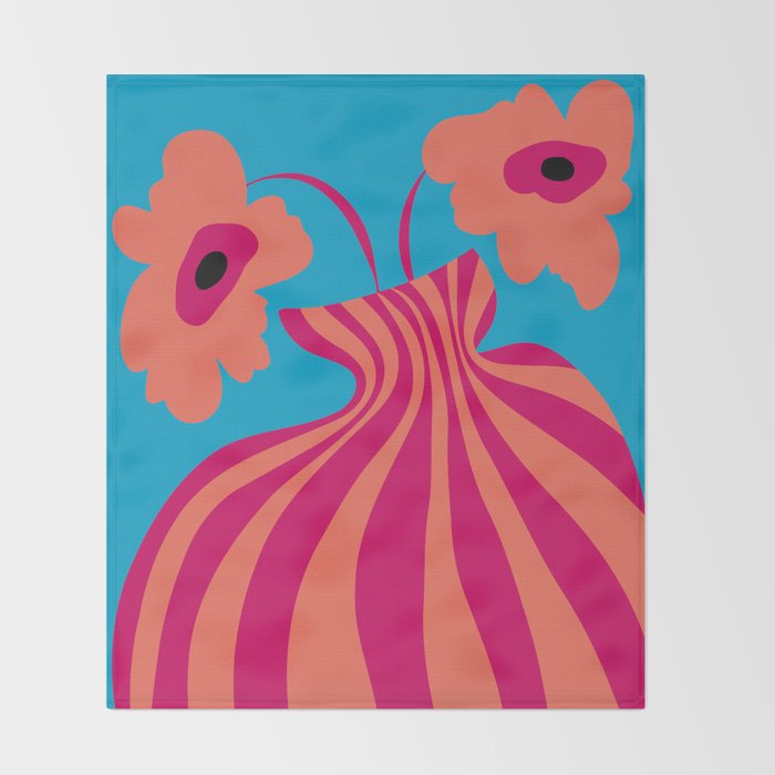 Minimalistic Vase 5 Throw Blanket Gallery Image 2