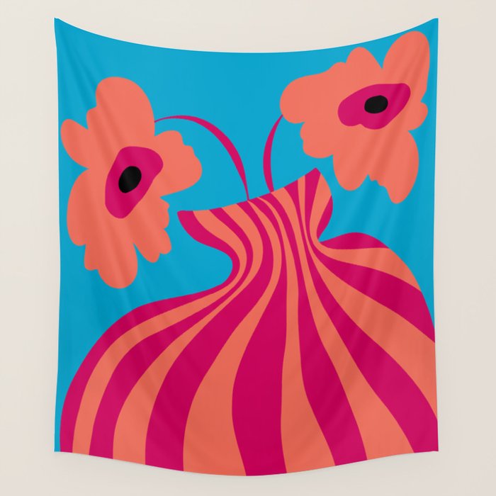 Minimalistic Vase 5 Wall Tapestry Gallery Image 4