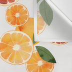 sliced oranges spring watercolor Wall Tapestry Gallery Image 3