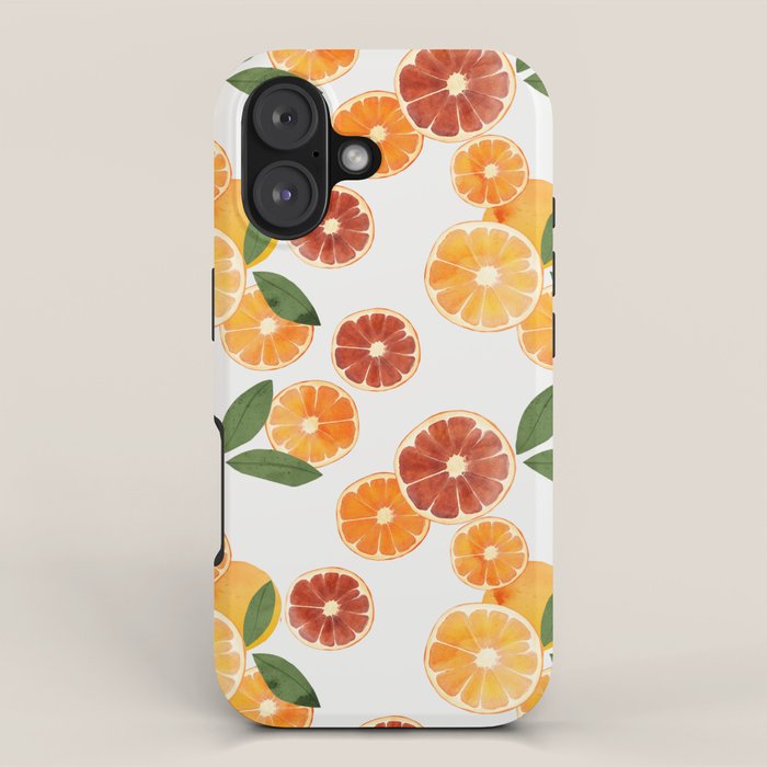 sliced oranges spring watercolor iPhone Case Gallery Image 1