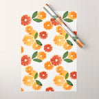 sliced oranges spring watercolor Wrapping Paper Gallery Image 1
