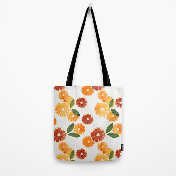 sliced oranges spring watercolor Tote Bag Gallery Image 2