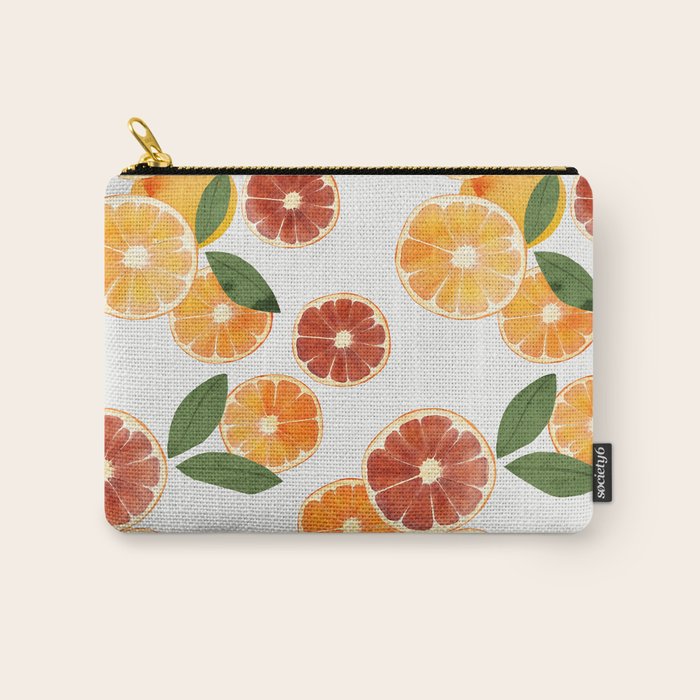 sliced oranges spring watercolor Carry All Pouch Gallery Image 1