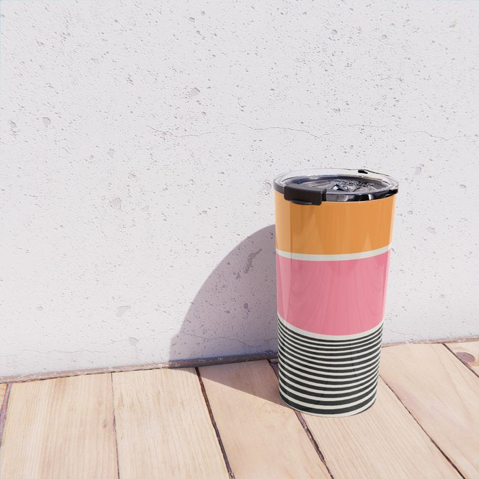 Wavy Ripples: Mid Century Edition Travel Mug Gallery Image 4