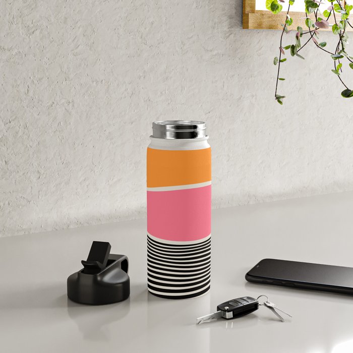 Wavy Ripples: Mid Century Edition Water Bottle Gallery Image 4