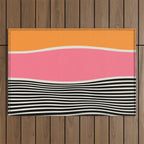 Wavy Ripples: Mid Century Edition Outdoor Rug Gallery Image 1
