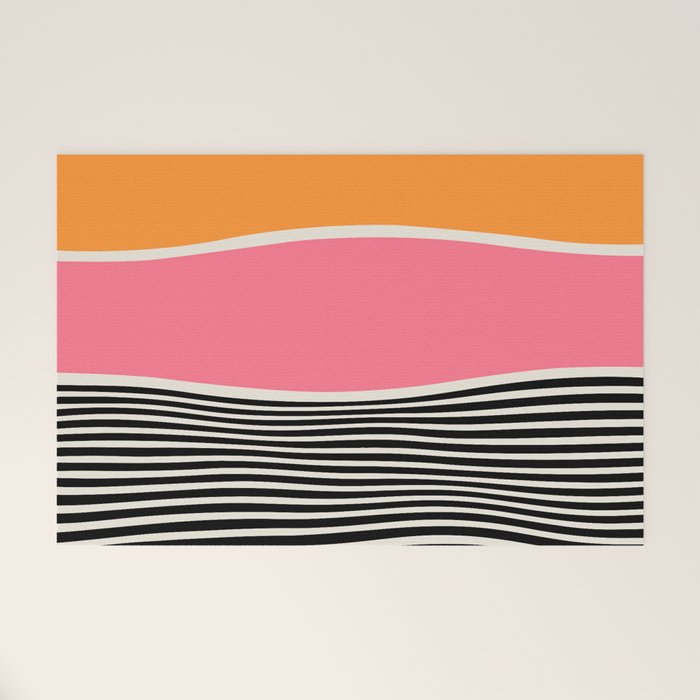 Wavy Ripples: Mid Century Edition Welcome Mat Gallery Image 1
