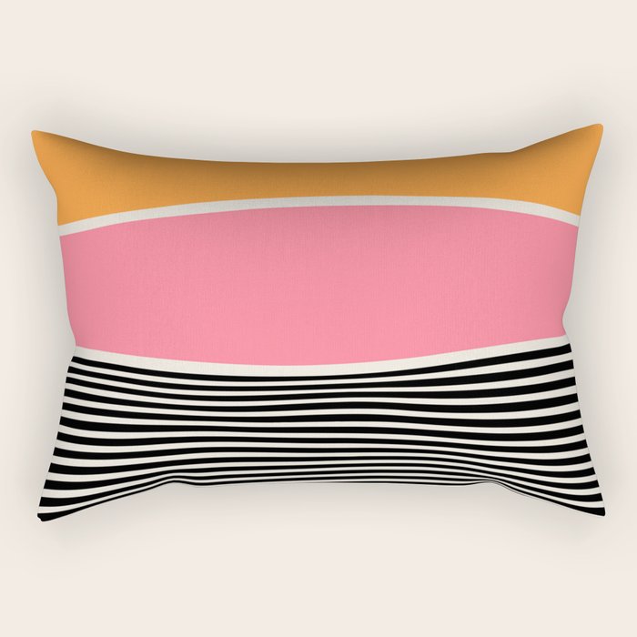 Wavy Ripples: Mid Century Edition Rectangular Pillow Gallery Image 2