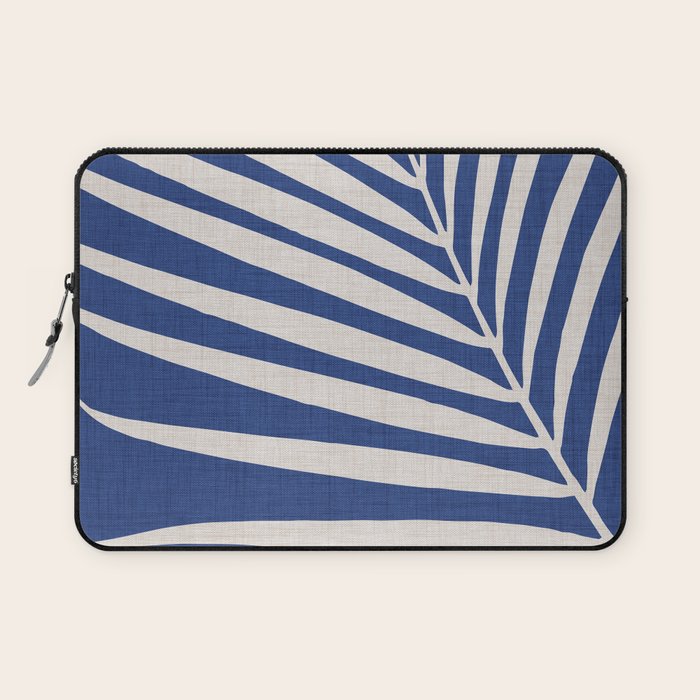 Indigo Palm Minimal Botanical Laptop Sleeve Gallery Image 1