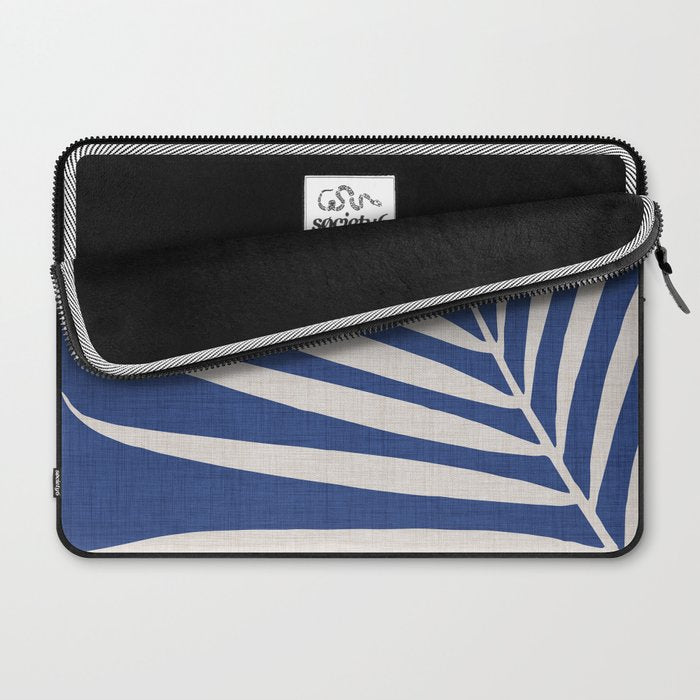 Indigo Palm Minimal Botanical Laptop Sleeve Gallery Image 2