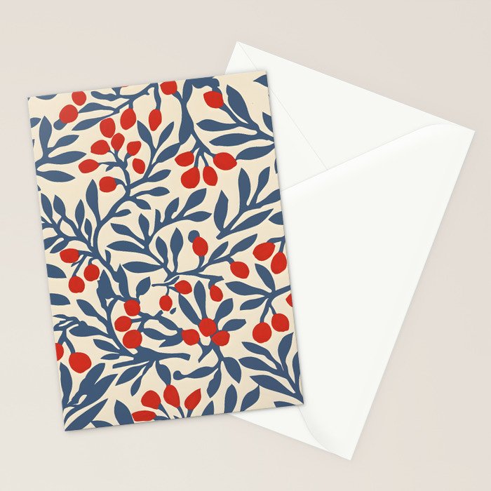 Winter Berries and Blue Stationery Card Gallery Image 2