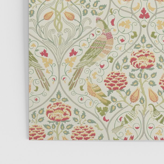 William Morris Seasons by May Melsetter Linen Cream Poster Gallery Image 3