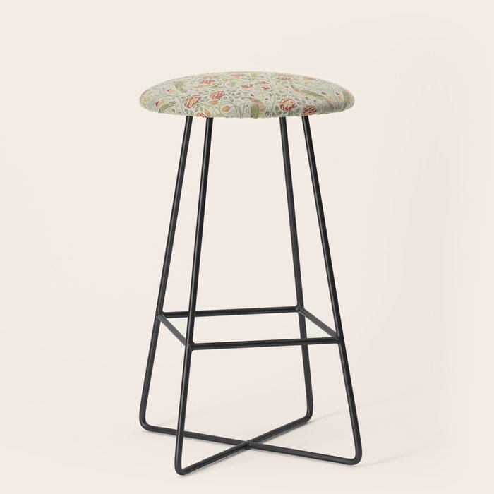 William Morris Seasons by May Melsetter Linen Cream Stool Gallery Image 1