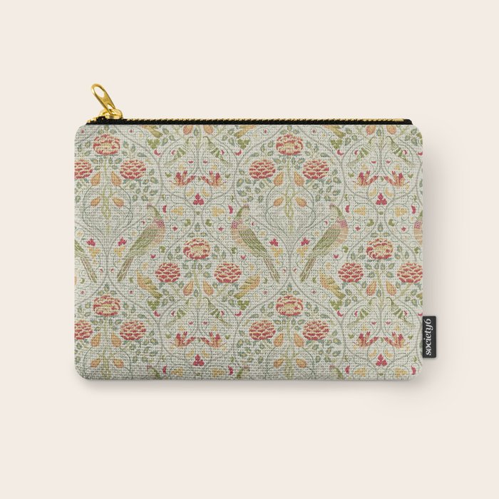William Morris Seasons by May Melsetter Linen Cream Carry All Pouch Gallery Image 1