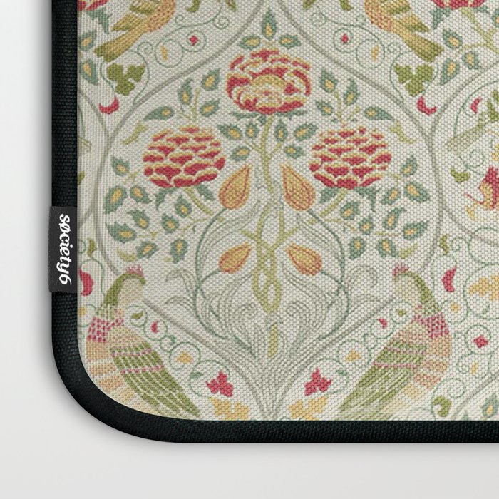 William Morris Seasons by May Melsetter Linen Cream Laptop Sleeve Gallery Image 3