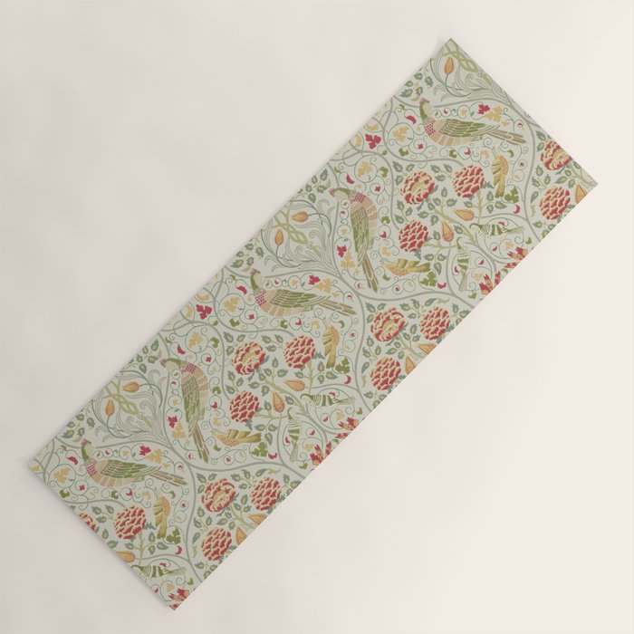 William Morris Seasons by May Melsetter Linen Cream Yoga Mat Gallery Image 1