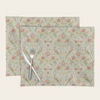 William Morris Seasons by May Melsetter Linen Cream Placemat Gallery Image 1