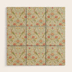 William Morris Seasons by May Melsetter Linen Cream Wood Wall Art Gallery Image 1
