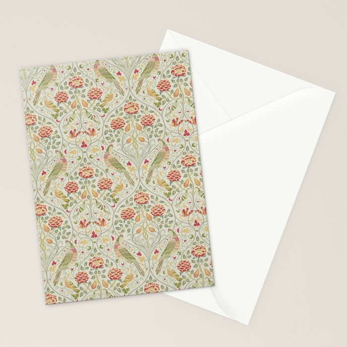 William Morris Seasons by May Melsetter Linen Cream Stationery Card Gallery Image 2