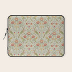 William Morris Seasons by May Melsetter Linen Cream Laptop Sleeve Gallery Image 1