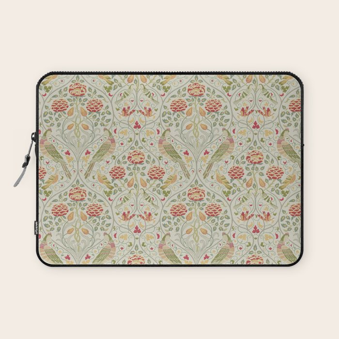 William Morris Seasons by May Melsetter Linen Cream Laptop Sleeve Gallery Image 1