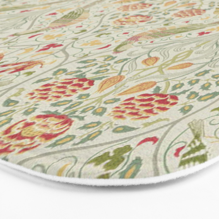 William Morris Seasons by May Melsetter Linen Cream Bath Mat Gallery Image 3