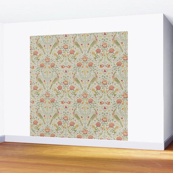 William Morris Seasons by May Melsetter Linen Cream Wall Mural Gallery Image 2