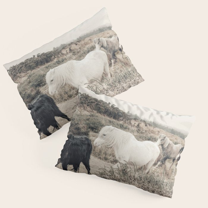 Wild horses on the endless highlands 3 Pillow Sham Gallery Image 3