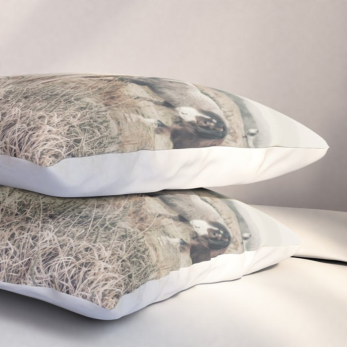 Wild horses on the endless highlands 3 Pillow Sham Gallery Image 3