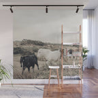 Wild horses on the endless highlands 3 Wall Mural Gallery Image 1