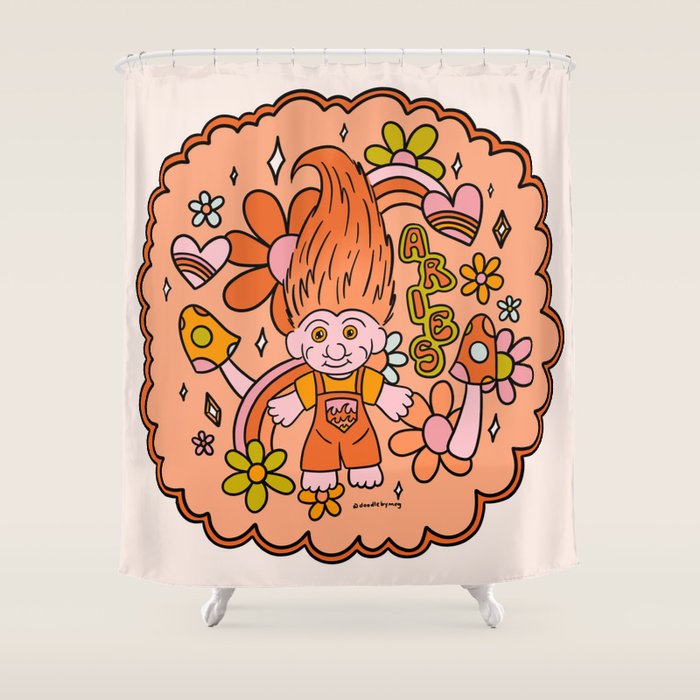 Aries Troll Shower Curtain Gallery Image 1