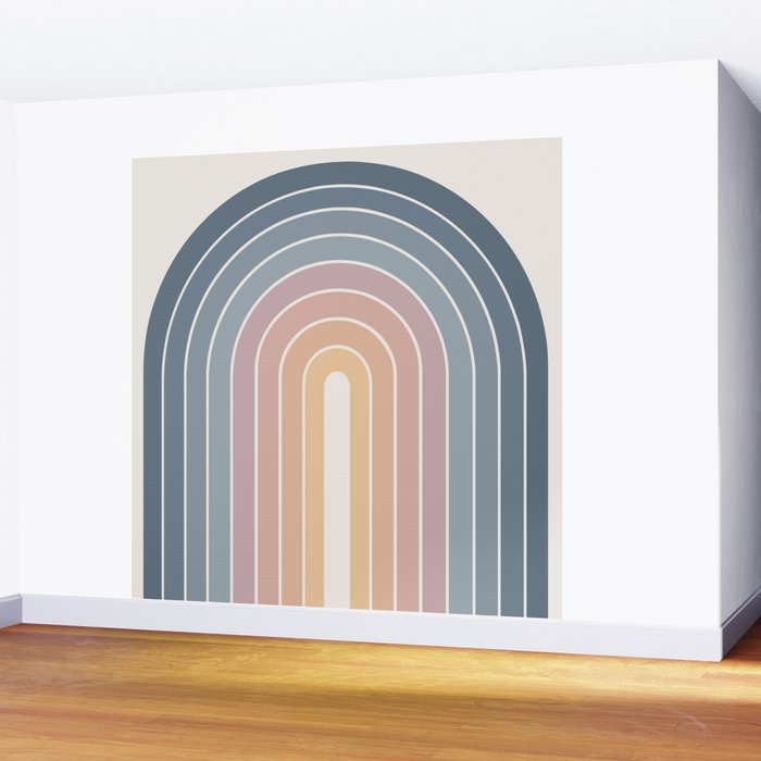 Gradient Arch XXII Sunrise Mid Century Modern Rainbow Wall Mural Gallery Image 2