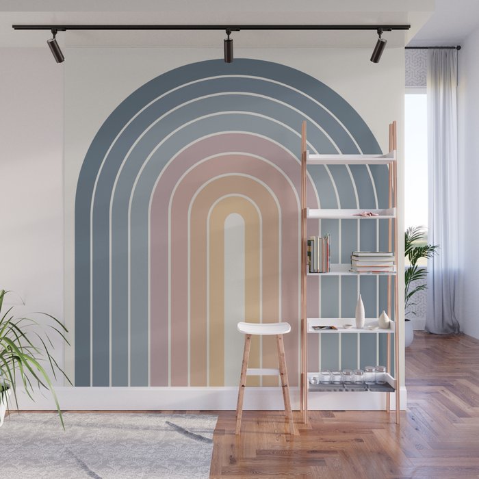Gradient Arch XXII Sunrise Mid Century Modern Rainbow Wall Mural Gallery Image 1