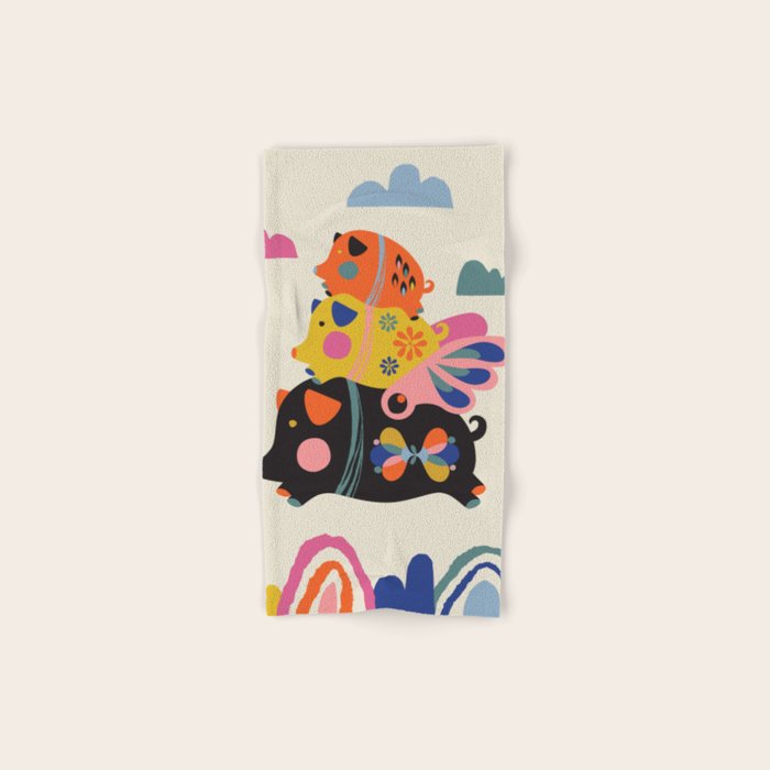 Flying pigs Bath Towel Gallery Image 1