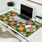 Checkerboard Quilt - Fall Colors Desk Mat Gallery Image 2
