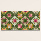 Checkerboard Quilt - Fall Colors Desk Mat Gallery Image 3