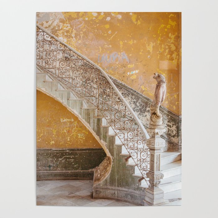 The Staircase - Havana Cuba Architecture, Travel Photography Poster Gallery Image 1