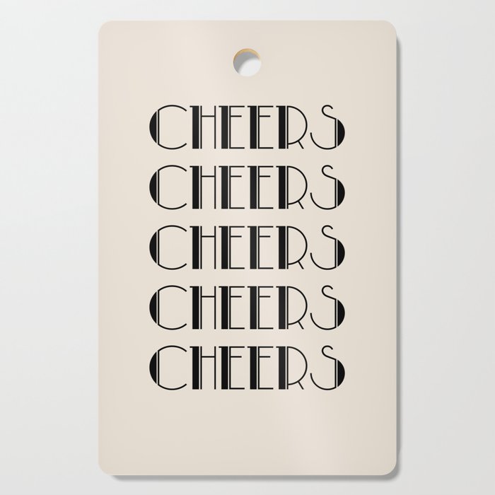 Cheers (Beige) Cutting Board Gallery Image 1