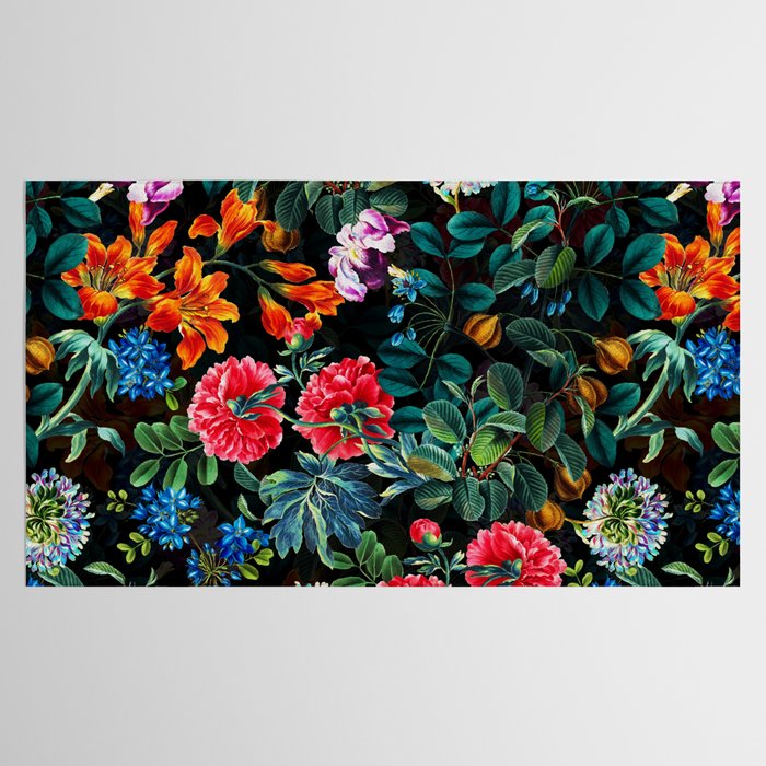 Chintzy Florals II - Night Tablecloth Gallery Image 2