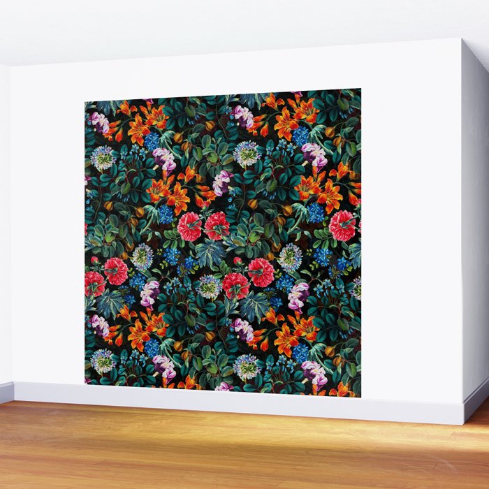 Chintzy Florals II - Night Wall Mural Gallery Image 2